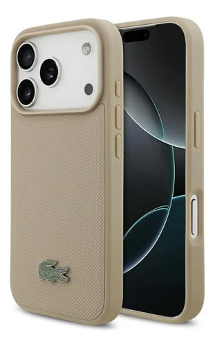 Funda Para iPhone 17 Pro Lacoste Iconic Café