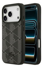 Funda Para iPhone 17 Pro Max Lacoste Monogram Negro