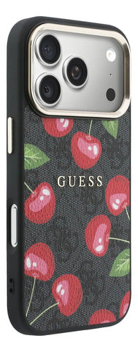 Funda Para iPhone 17 Pro Max Guess Cherry Negro