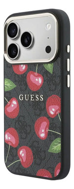 Funda Para iPhone 17 Pro Max Guess Cherry Negro