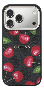 Funda Para iPhone 17 Pro Guess Cherry Negro