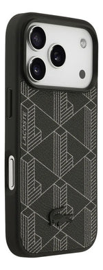 Funda Para iPhone 17 Pro Lacoste Monogram Negro