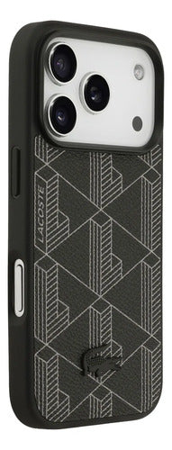 Funda Para iPhone 17 Pro Lacoste Monogram Negro