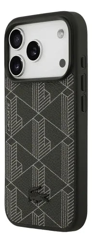 Funda Para iPhone 17 Pro Lacoste Monogram Negro