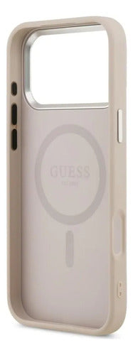 Funda Para iPhone 17 Pro Guess Triangle Rosa