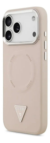 Funda Para iPhone 17 Pro Max Guess Triangle Rosa