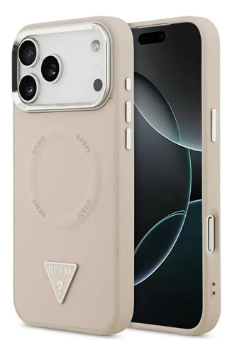 Funda Para iPhone 17 Pro Max Guess Triangle Rosa