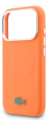 Funda Para iPhone 17 Pro Lacoste Silicone Naranja