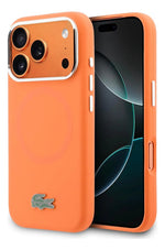 Funda Para iPhone 17 Pro Lacoste Silicone Naranja