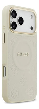 Funda Para iPhone 17 Pro Guess Peony Hot Stamp Tpu Magsafe Beige Peony Hot Stamp