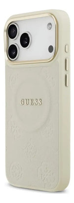 Funda Para iPhone 17 Pro Guess Peony Hot Stamp Tpu Magsafe Beige Peony Hot Stamp