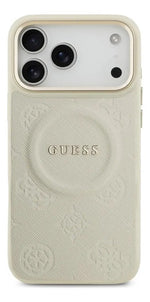 Funda Para iPhone 17 Pro Guess Peony Hot Stamp Tpu Magsafe Beige Peony Hot Stamp