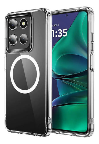 Funda Para Moto Edge 60 Stylus Magnetic Clear Transparente