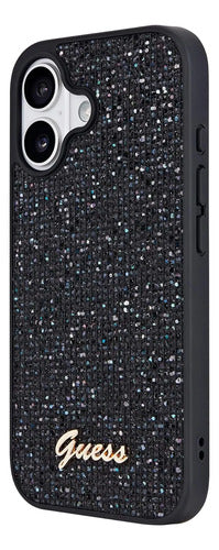 Funda Para iPhone 17 Guess Midnight Scrip Metal Original Negro Midnight