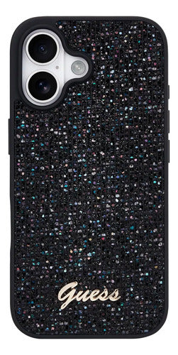 Funda Para iPhone 17 Guess Midnight Scrip Metal Original Negro Midnight