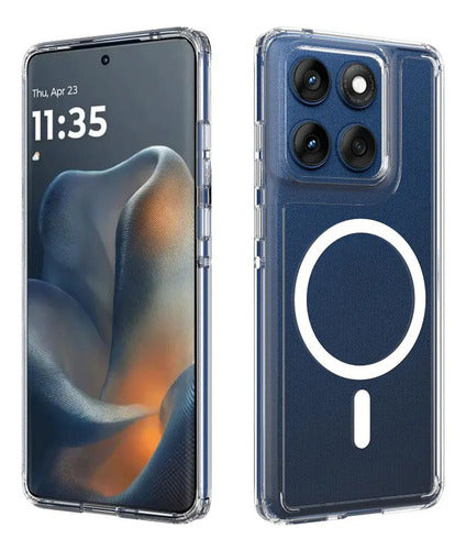 Funda Para Moto Edge 60 Fusion Magnetic Clear Transparente