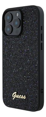 Funda Para iPhone 16 Pro Max Guess Midnight Scrip Metal Negro Midnight