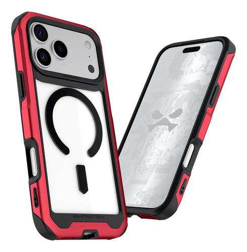 Funda Para iPhone 17 Pro Atomic Slim Ghostek Aluminio Rojo