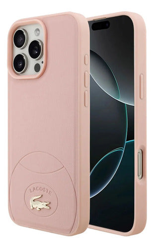 Funda Para iPhone 16 Pro Max Lacoste Bliss Magsafe Original Rosa Bliss