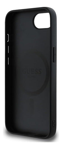 Funda Para iPhone 16e Guess Triangle Stand Ligera Original Negro Triangle Stand
