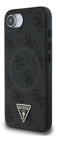 Funda Para iPhone 16e Guess Triangle Stand Ligera Original Negro Triangle Stand