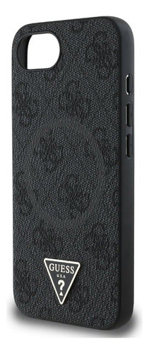 Funda Para iPhone 16e Guess Triangle Stand Ligera Original Negro Triangle Stand