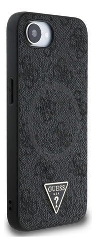 Funda Para iPhone 16e Guess Triangle Stand Ligera Original Negro Triangle Stand