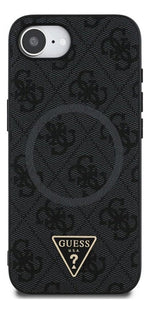 Funda Para iPhone 16e Guess Triangle Stand Ligera Original Negro Triangle Stand