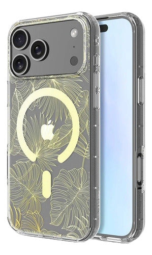 Funda Para iPhone 17 Pro Max Mybat Pro Botanical Antihuella Transparente Mood