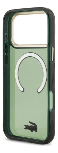 Funda Para iPhone 17 Pro Max Lacoste Gold Magsafe Original Verde Gold