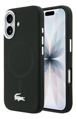 Funda Para iPhone 17 Normal Silicon Silver Croc Lacoste Negro Silver Croc