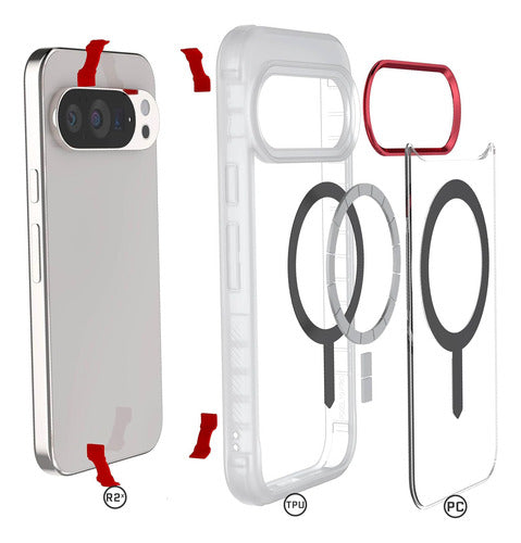 Funda Para Google Pixel 10 Pro Ghostek Covert Magsafe Transparente