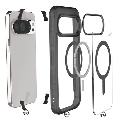 Funda Para Google Pixel 10 Pro Ghostek Covert Magsafe Humo/ Matte