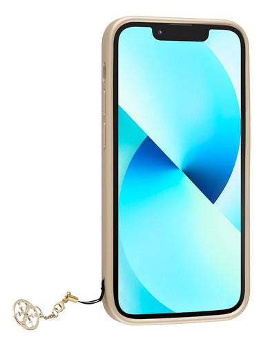 Funda Para iPhone 13 Guess Charm Guess Con Dije Original Café Charm