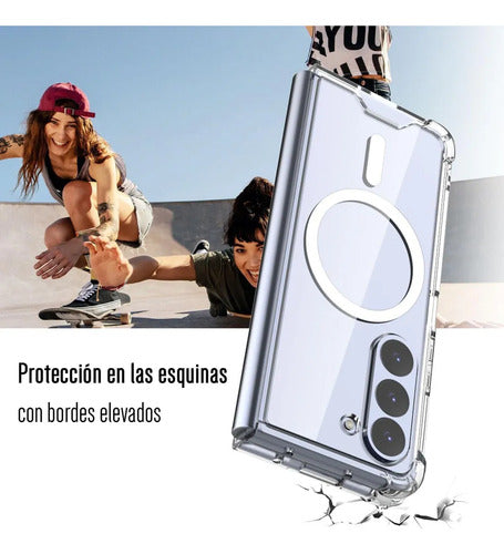 Funda Para Galaxy Z Fold 7 Magnetic Clear Transparente