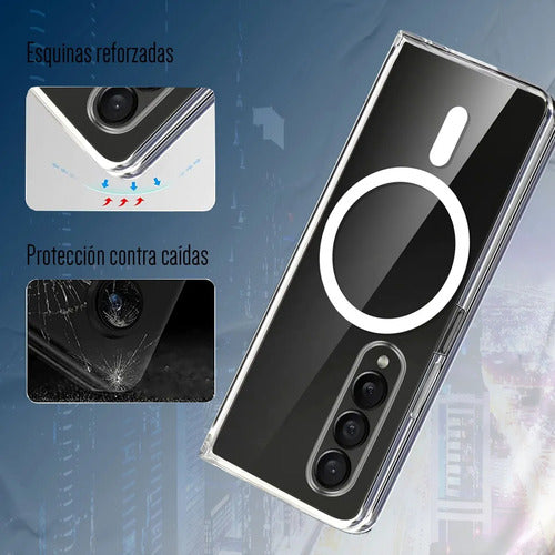 Funda Para Galaxy Z Fold 7 Magnetic Clear Transparente