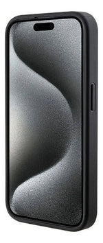 Funda Para iPhone 15 Pro Guess Triangle Stand Con Magsafe Negro