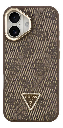 Funda Para iPhone 17 Normal Guess Triangle Stand Con Magsafe Café