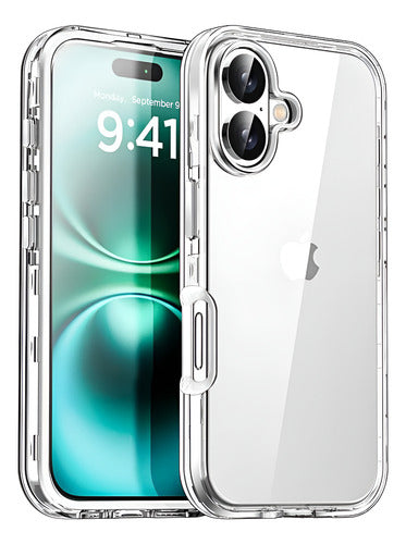 Funda Para iPhone 16 Antishock Clear 3 Capas Transparente