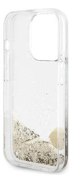 Funda Para iPhone 16 Pro Guess Glitter Case Premium Original Transparente Liquid Glitter