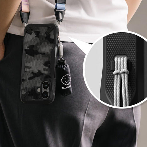 Funda Para iPhone 16 Normal Ringke Fusion X Case Premium Uso Rudo Camo