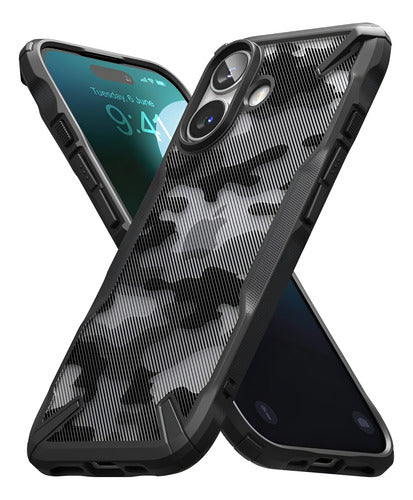 Funda Para iPhone 16 Normal Ringke Fusion X Case Premium Uso Rudo Camo