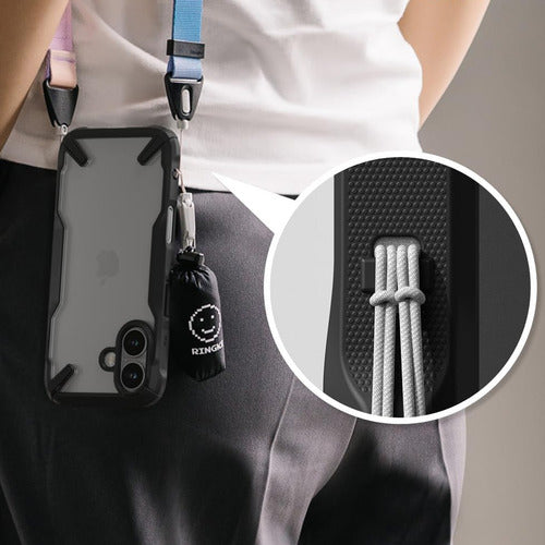 Funda Para iPhone 16 Ringke Fusion X Uso Rudo Negro