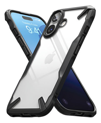 Funda Para iPhone 16 Ringke Fusion X Uso Rudo Negro