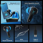 Audífonos Inmortal 121 Boat Bluetooth Negro