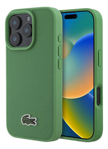 Funda Para iPhone 14 Pro Max Lacoste Magsafe Iconic Slim Verde Iconic Magsafe