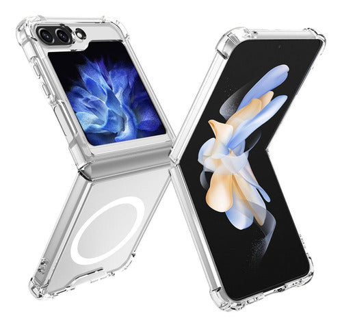 Funda Para Galaxy Z Flip 6 Magnetic Clear Transparente