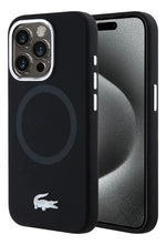 Funda Para iPhone 15 Pro Lacoste Magsafe Silver Croc Origina Negro iPhone 15 Pro