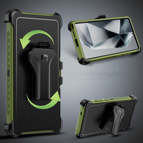 Funda Para Galaxy S25 Ultra Mybat Pro Maverick Clip Verde
