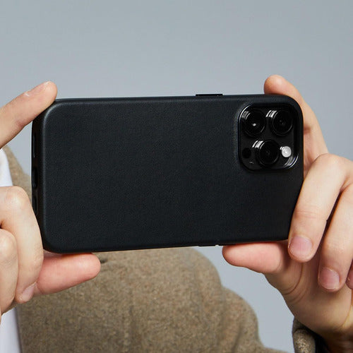 Funda Para iPhone 15 Pro Max Piel Magnética Café